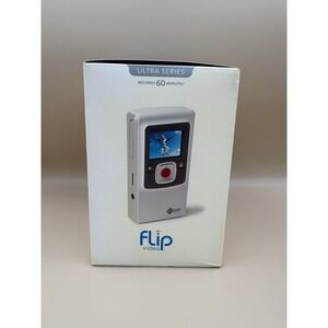 Flip Video Ultra Series White & Silver 2GB 60 Minutes 2007 USB Camcorder NEW